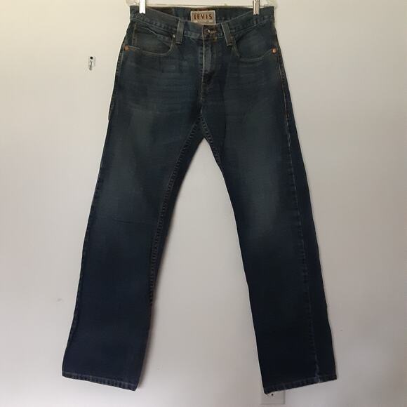 Levis 514 Jeans Mens 32x32 Blue Slim Straight Mid Rise Medium Wash Y2K Denim - Picture 1 of 10